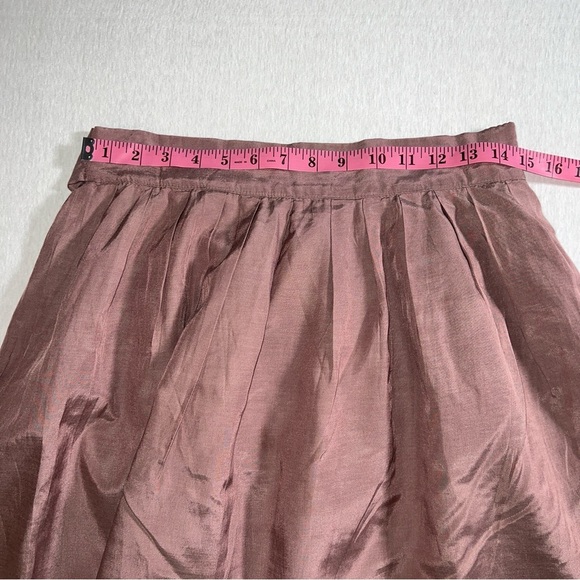 Cotton Blend Mauve Purple A-Line Skirt w/ Sash + Zipper by One Clothing, Medium - Picture 4 of 8